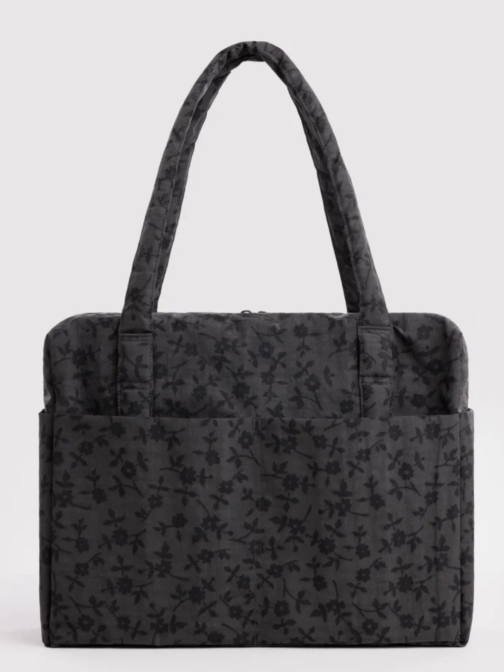 BAGGU Cloud Carry-On In Charcoal Ditsy Floral